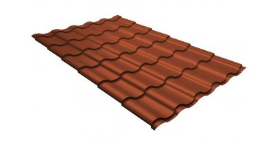 Металлочерепица кредо GL 0,5 GreenСoat Pural RR 750 кирпично-красный (RAL 8004 терракота)