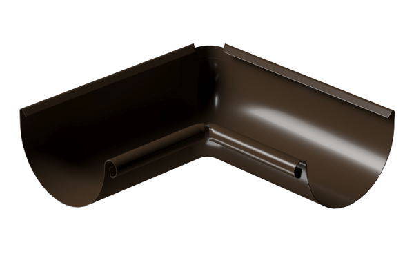 Угол внутренний 90° D125 Döcke STAL PREMIUM Каштан, (RAL 8017) купить в Лысьве