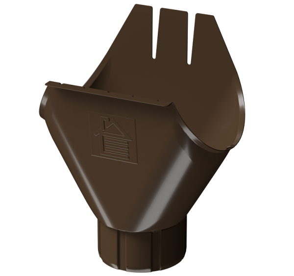 Воронка желоба D125 Döcke STAL PREMIUM Каштан, (RAL 8017) купить в Лысьве