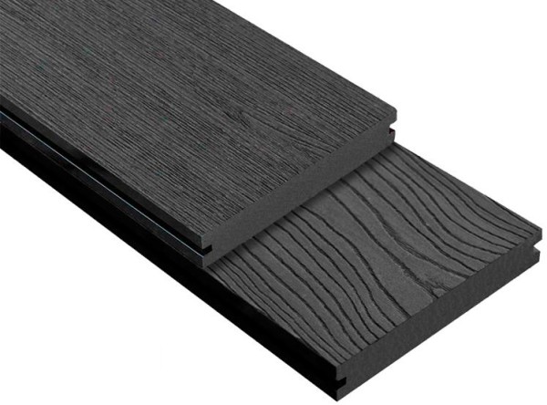 Террасная доска ДПК Outdoor 3D полнотелая STORM/OCEAN BLACK черная купить в Лысьве