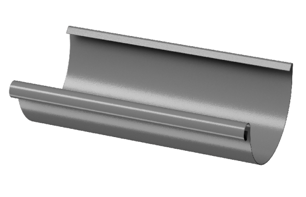 Желоб полукруглый D125 3 м Döcke STAL PREMIUM Графит, (RAL 7024) купить в Лысьве