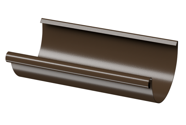 Желоб полукруглый D125 3 м Döcke STAL PREMIUM Каштан, (RAL 8017) купить в Лысьве