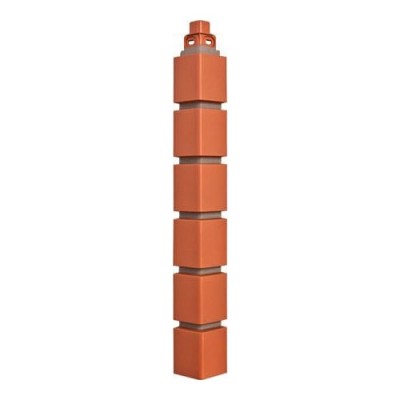 Фасадная панель Наружный угол кирпич клинкерный (красный), 0,45 х 0,16м
