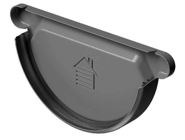 Заглушка желоба D125 Döcke STAL PREMIUM Графит, (RAL 7024) купить в Лысьве