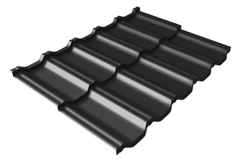 Металлочерепица модульная Квинта Uno Grand Line c 3D резом 0,5 Rooftop Matte RAL 9005 черный купить в Лысьве