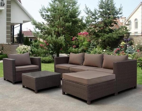 Комплект мебели AFINA плетеной из иск. ротанга YR821A Brown/Beige купить в Лысьве