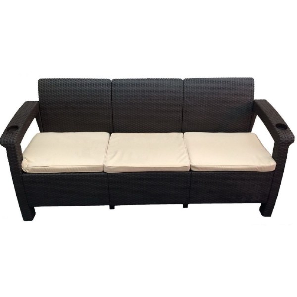 Трёхместный диван  Yalta Sofa 3 Seat венге купить в Лысьве