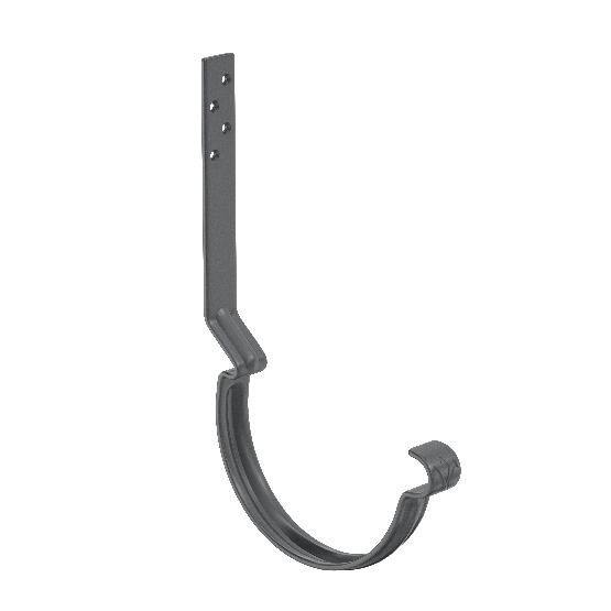Водосток Aquasistem, система 125x90 - Крюк крепления желоба длинный RAL 7024 Тёмно-серый купить в Лысьве