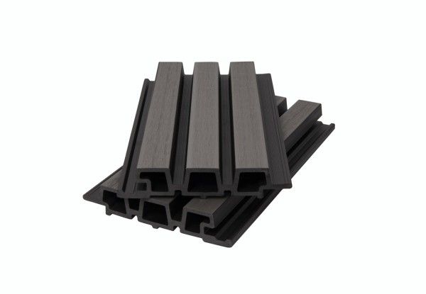 Фасадная панель брусковая двухцветная co-extrusion, grey dark купить в Лысьве