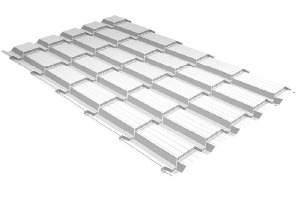 Металлочерепица GL квадро профи 0,5 Satin RAL 9003 сигнальный белый купить в Лысьве