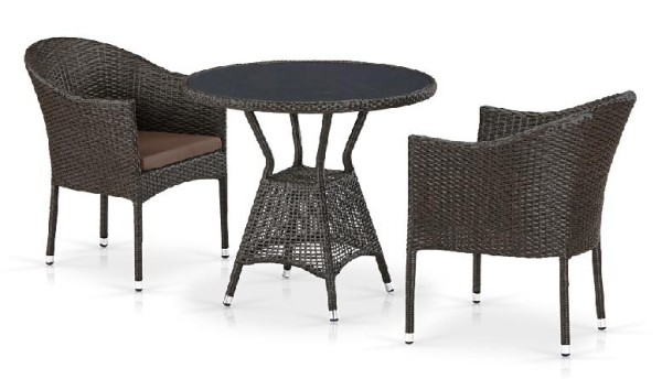 Комплект плетеной мебели AFINA из иск. ротанга T707ANS/Y350-W53 Brown 2Pcs купить в Лысьве