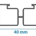 Лага алюминиевая KRONEX 40x15x3000 мм опорная Slim купить в Лысьве