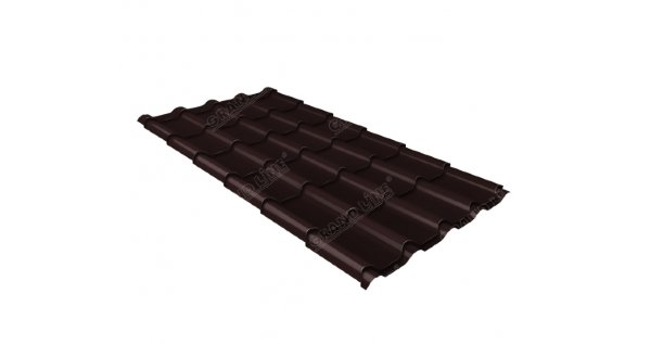 Металлочерепица камея 0,45 PE RAL 8017 шоколад купить в Лысьве