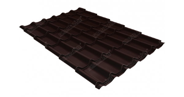 Металлочерепица классик GL 0,5 Quarzit RAL 8017 шоколад Metallic купить в Лысьве
